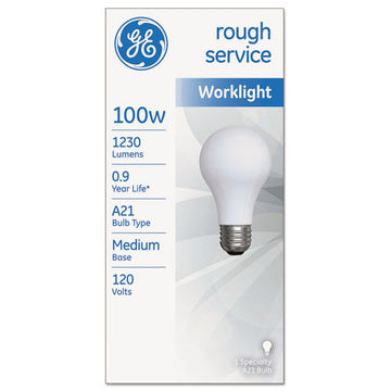 GE Rough Service Incandescent Worklight Bulb, A21, 100 W, 1,160 Lm freeshipping - TVN Wholesale